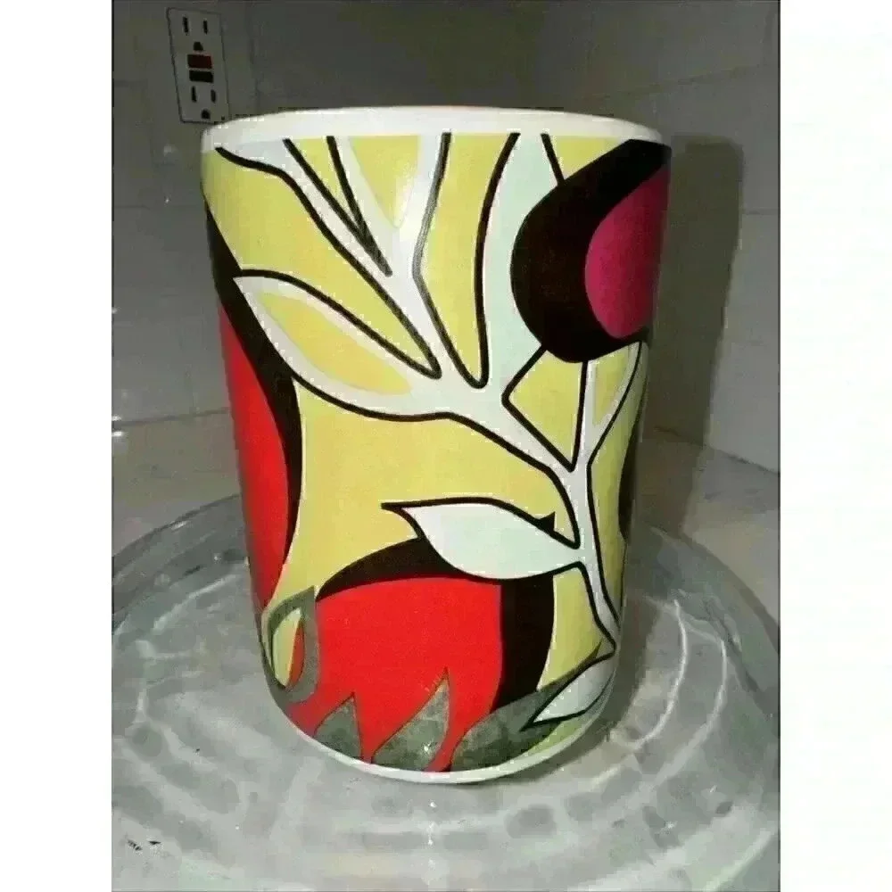 Starbucks 2004 Multi-Color Botanical Coffee Mug 16 Oz.